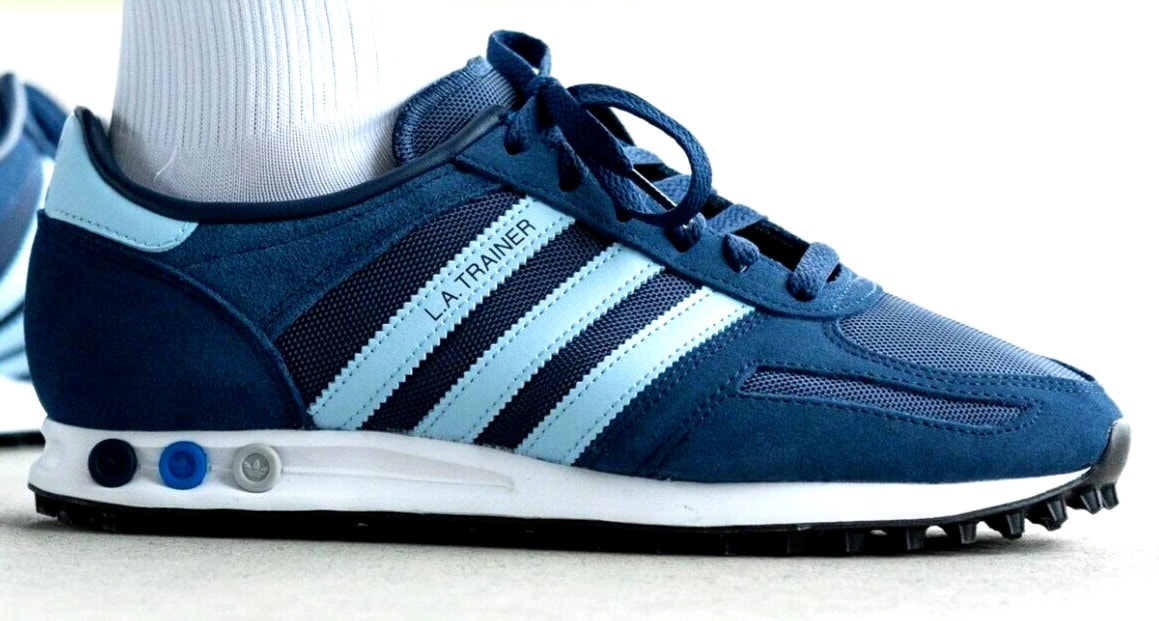 Adidas LA Trainer Originals Mens Shoes Trainers SIZE 7 - 12 Indigo Clear sky