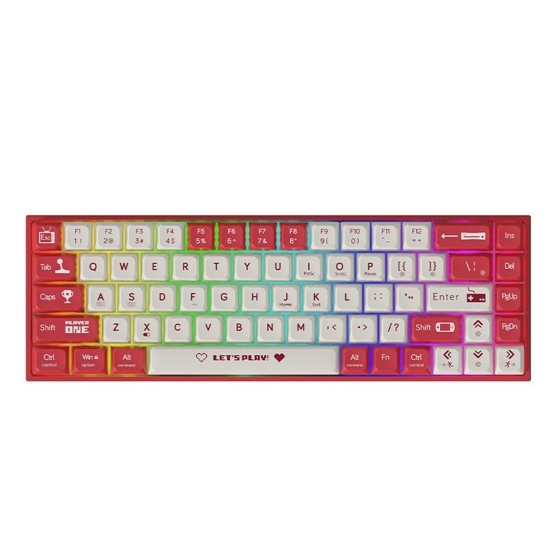 60% Wired Gaming Keyboard, RGB Backlit Ultra-Compact Mechanical Red Switch