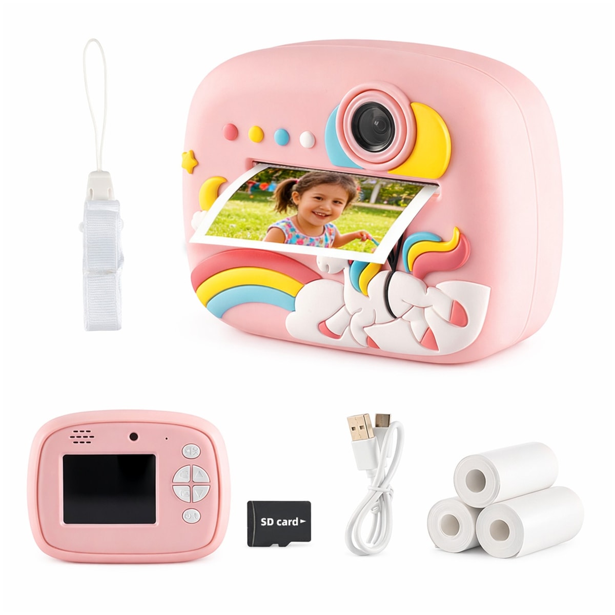 Kids Camera Instant Print for Boys Girls 1080P Toddler Camera with 12MP Photos