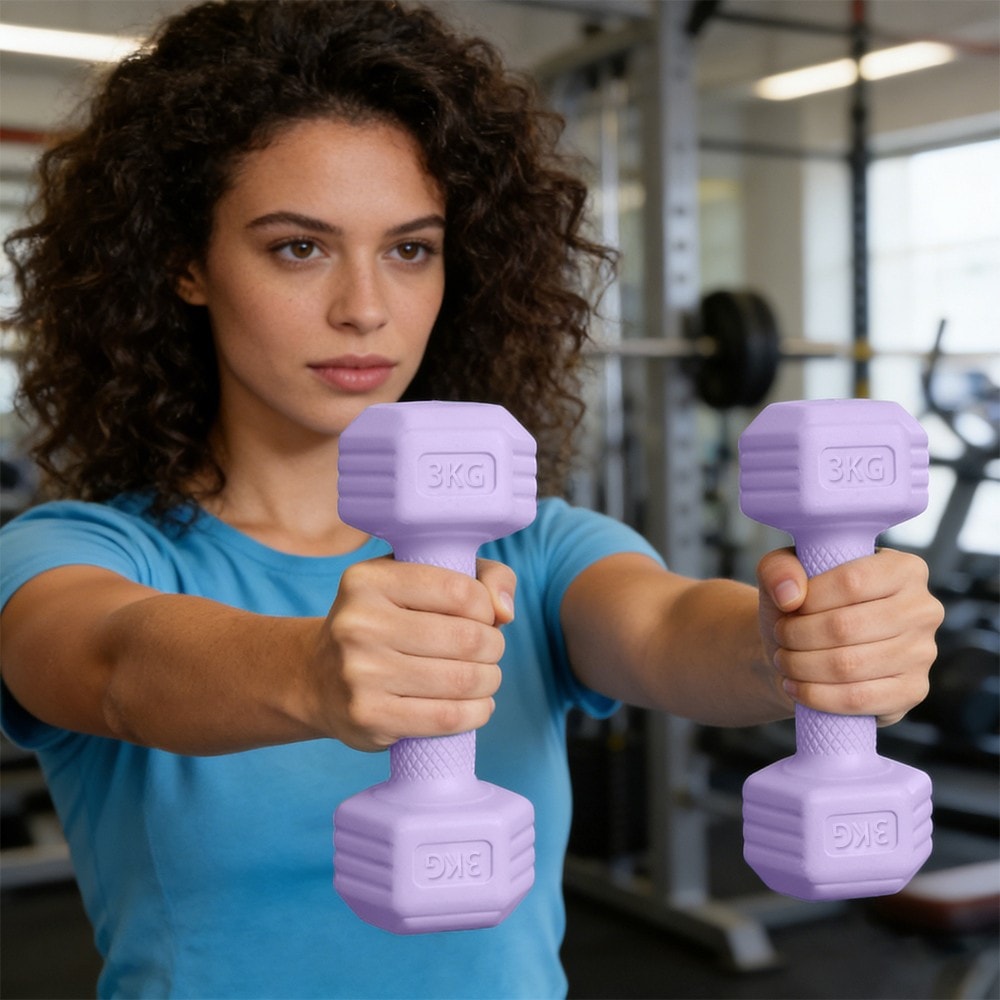 Pair 1kg 2kg 3kg Dumbbell Set for Women Fitness Hand Weights Set HomeGym Workout