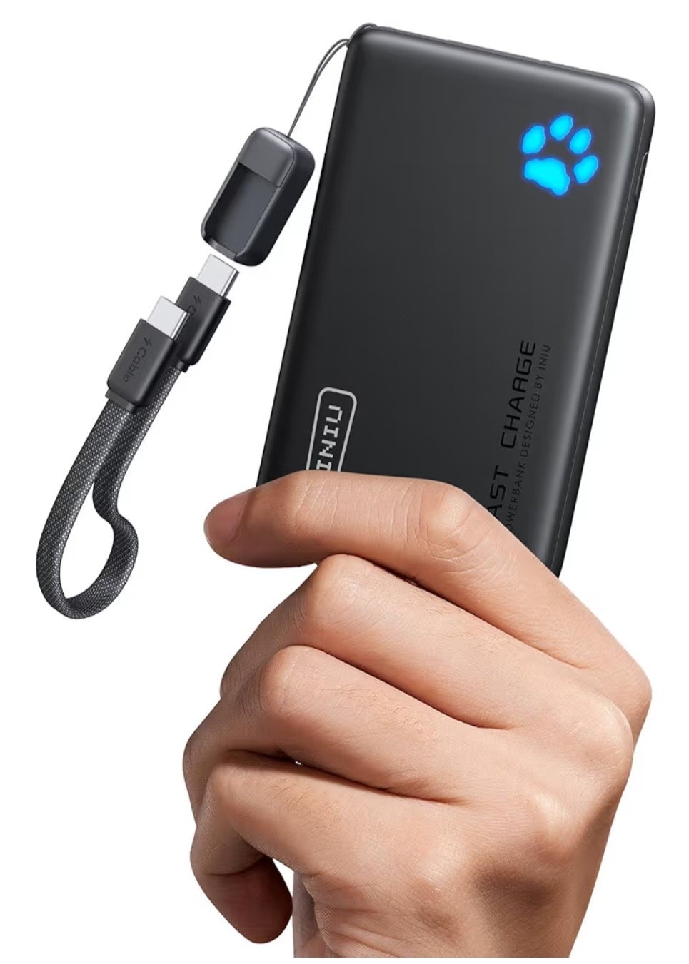 INIU 45W Power Bank, Ultra Slim 10000mAh Portable Charger Fast Charging, USB C i