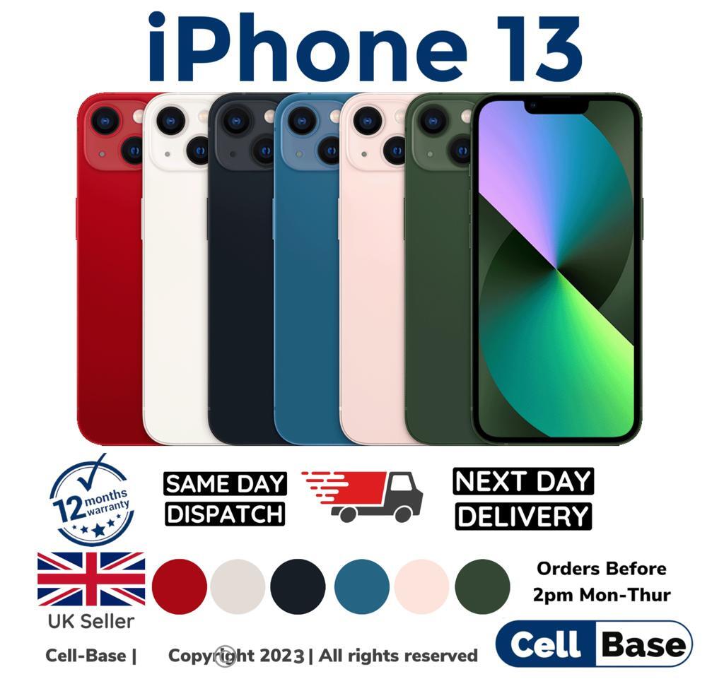 NEW Apple iPhone 13 128GB 256GB 512GB Unlocked Smartphone WITH BOX Re- SEALED