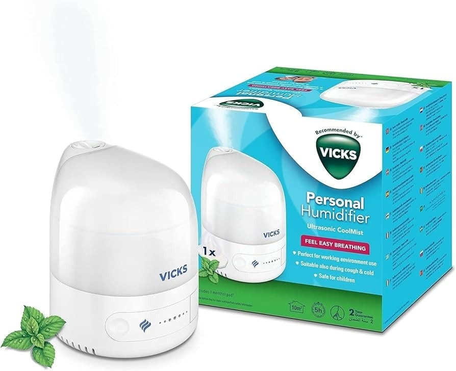Vicks Personal Cool Mist Ultrasonic Humidifier, New