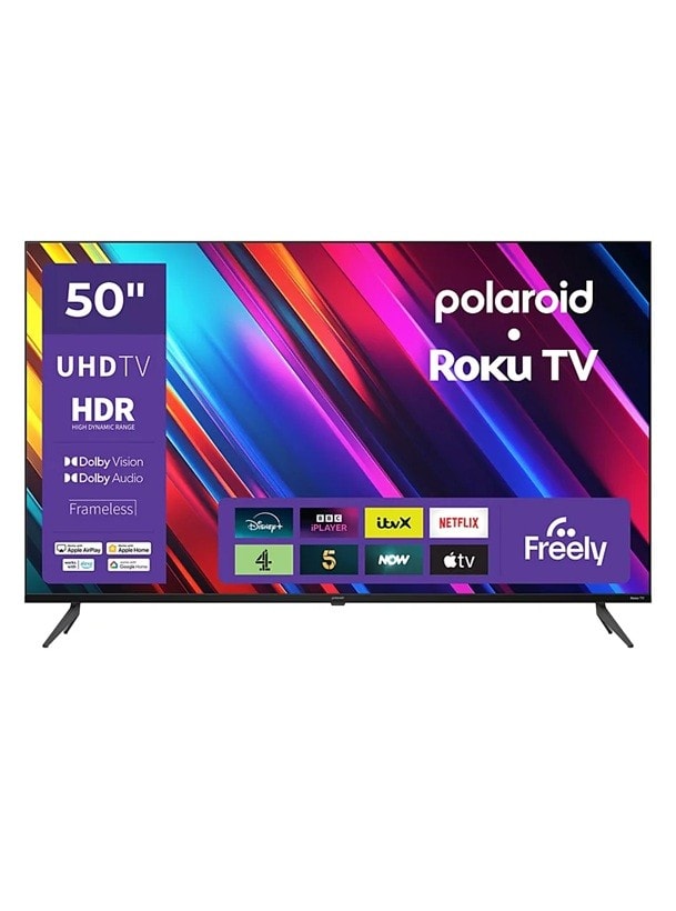 Polaroid P55URF1315U 55 Inch Smart LED TV 4K Ultra HD Roku Ultra Slim Frame