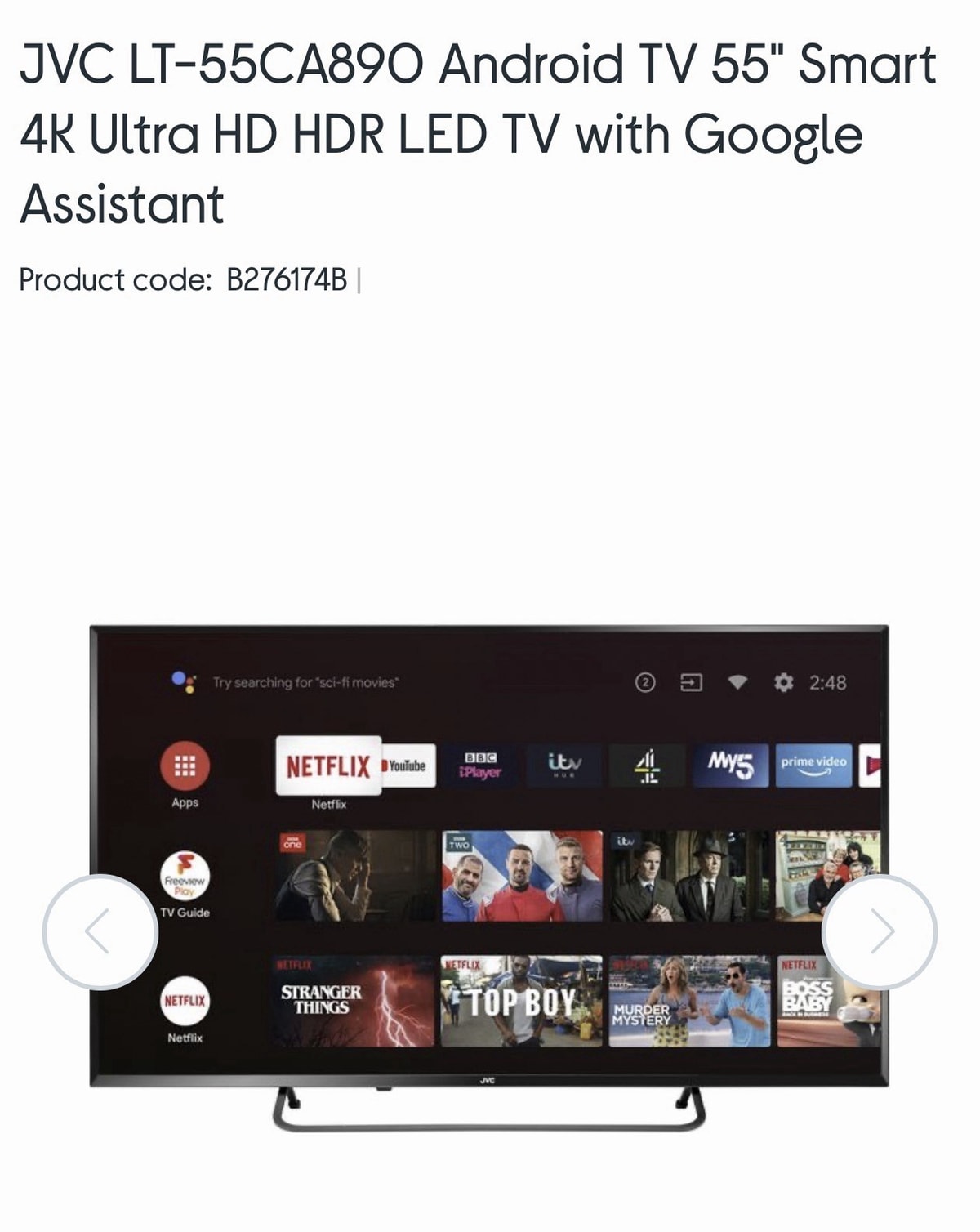 JVC 55-inch 4K Smart TV