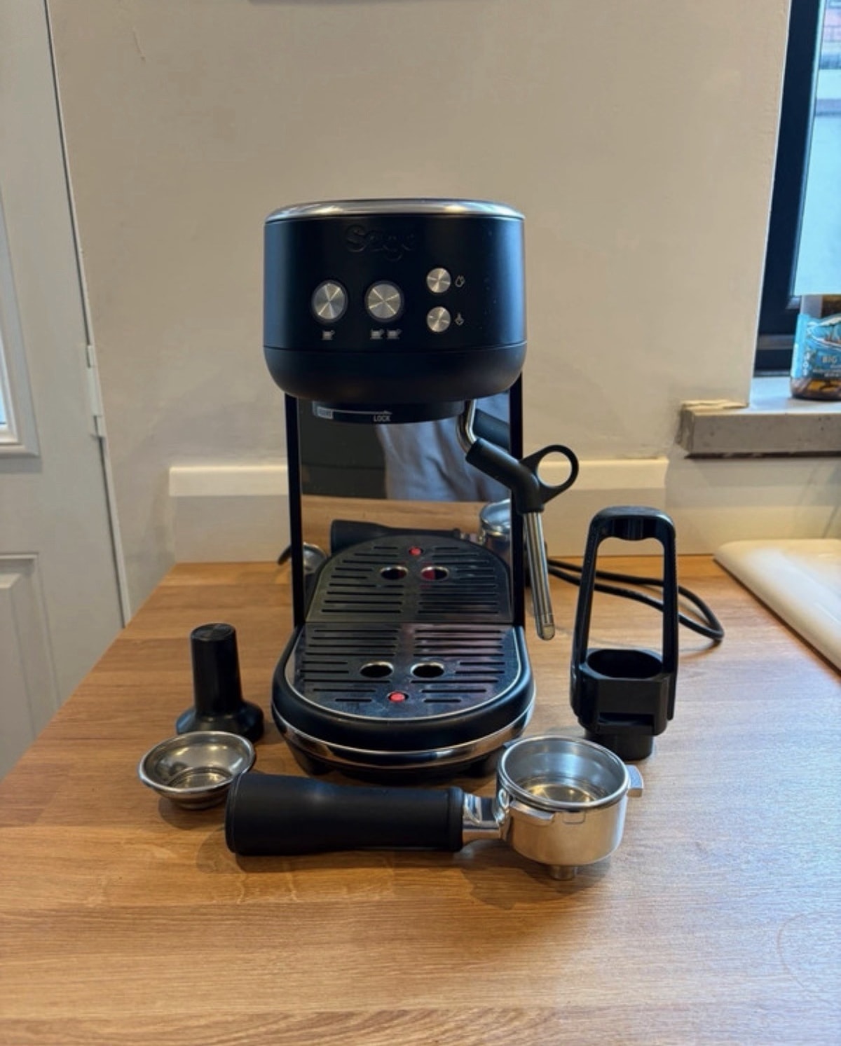 SAGE The Bambino Plus Espresso Coffee Machine - Black Truffle