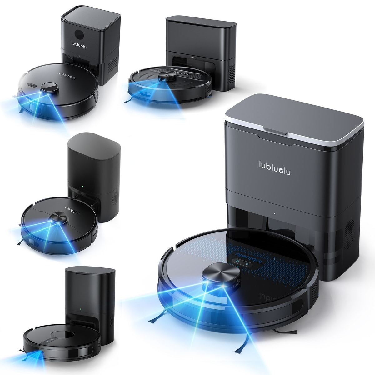 Lubluelu Smart Laser Robot Vacuum Cleaner with Mop & Self-Empty Station 120min.