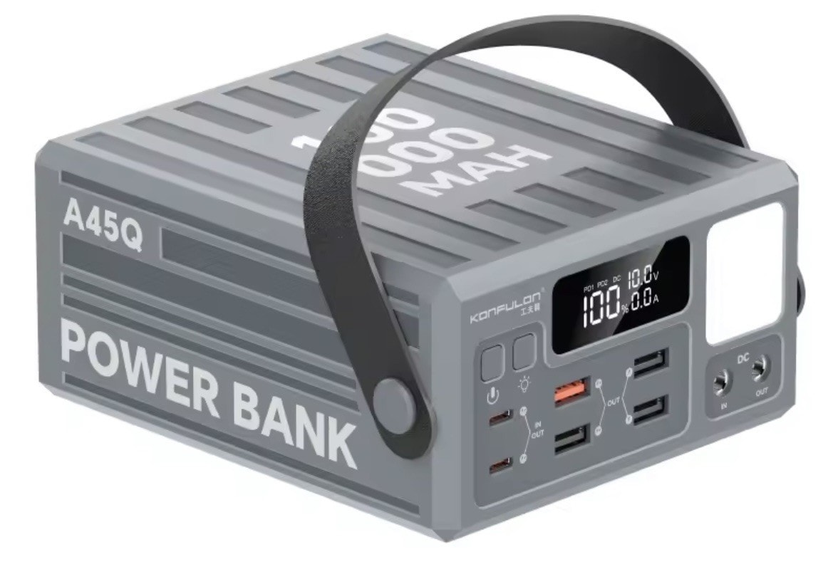 100000mah Power Bank powerful grey fishing camping Fast Charge LED Light