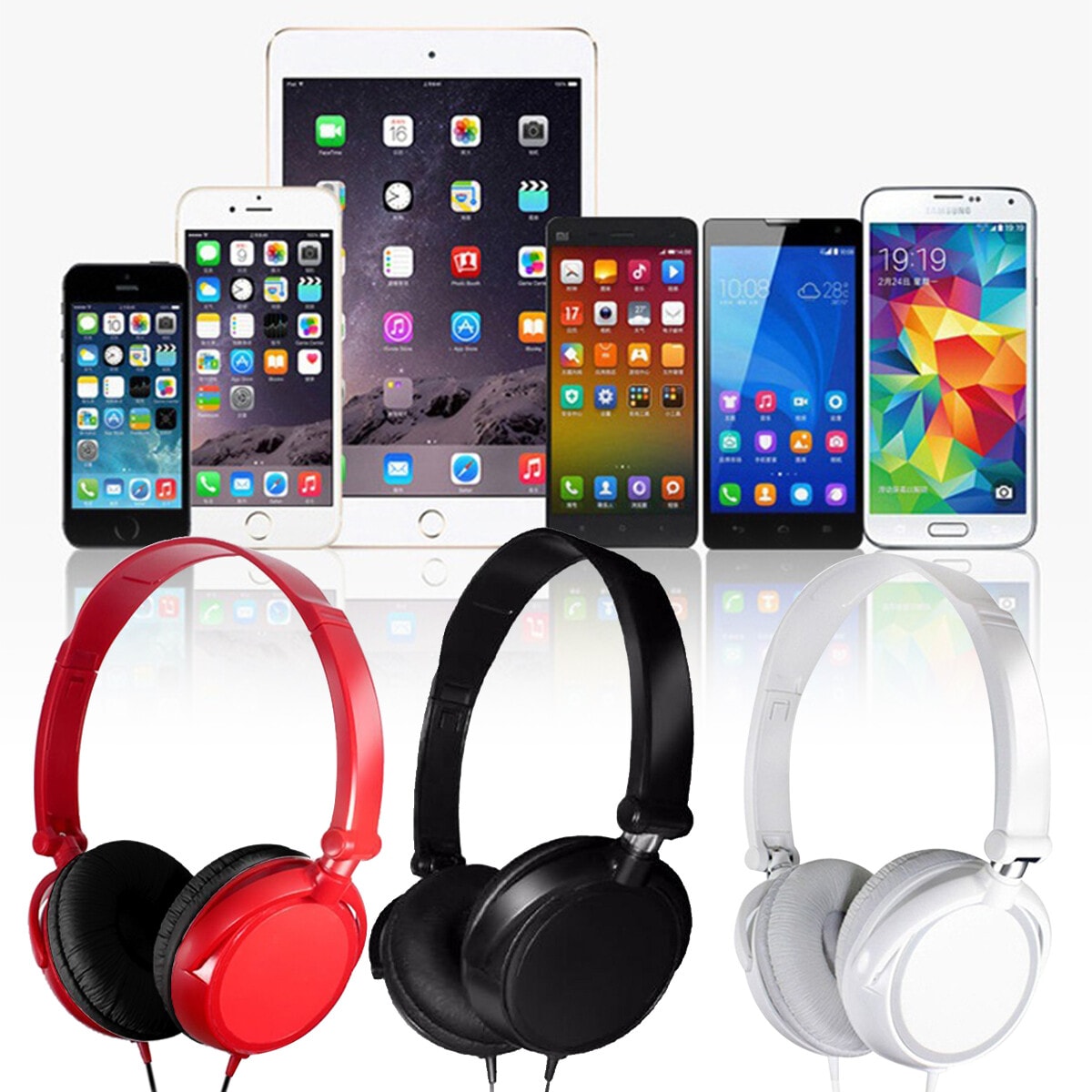 HD Sound Wired Headphones Bass HiFi Sound Music Stereo Earphone Headset Over Ear