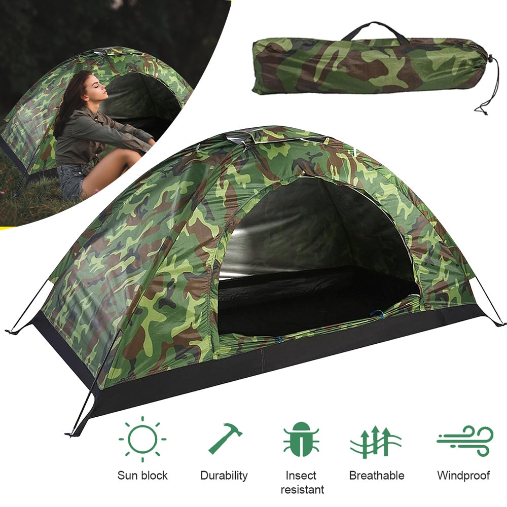Pop Up Hiking Tent 1-2 Man Person Family Camping Outdoor Festival Shelter UK