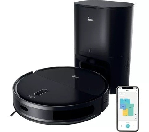 HOOVER HG250HP HG2 Hydro Pro Robot Vacuum Cleaner and Mop Turbo Ultra-Slim Black