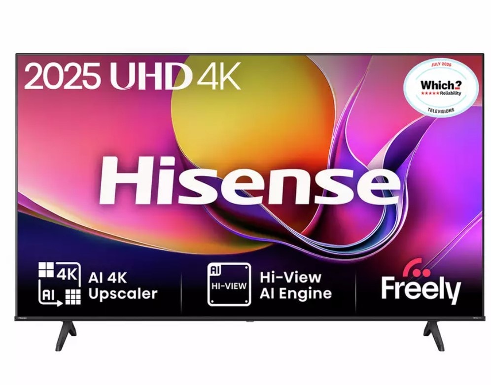 Hisense 55 Inch TV Smart 55E6QTUK Ultra HD HDR LCD Freely TV