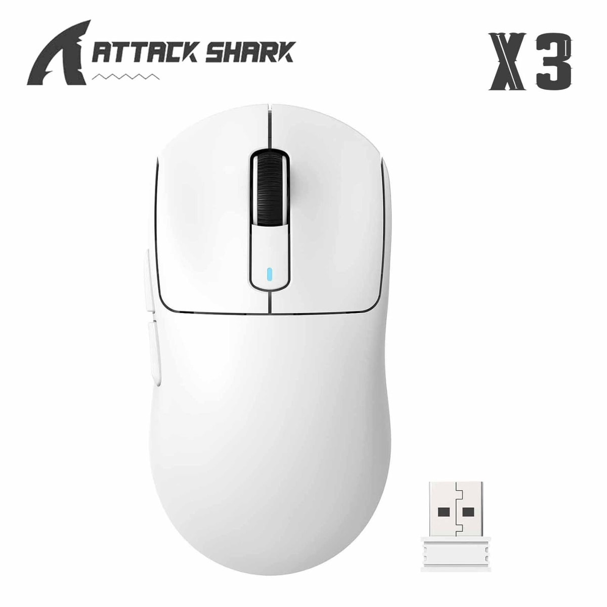 ATTACK SHARK X3 49g SUPERLIGHT BT/2.4G Wireless/Wired Gaming Mouse,DPI up to 26K