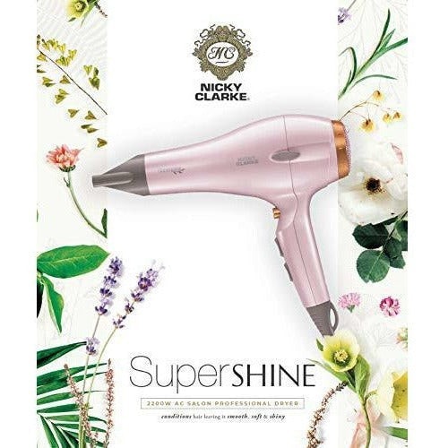 Nicky Clarke Hair Dryer SuperSHINE Rose Ionic NHD191 2200W, DAMAGED BOX