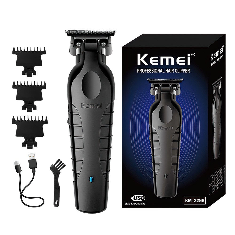 Kemei KM-2299 Hair Trimmer Cordless Professional Beard Zero Gap Clipper UK