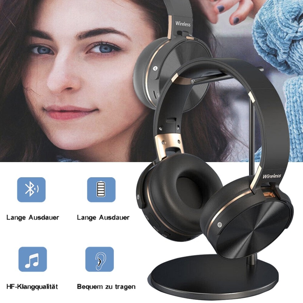 UK Wireless Bluetooth Headphones with Noise Cancelling Over-Ear Earphones 5.3