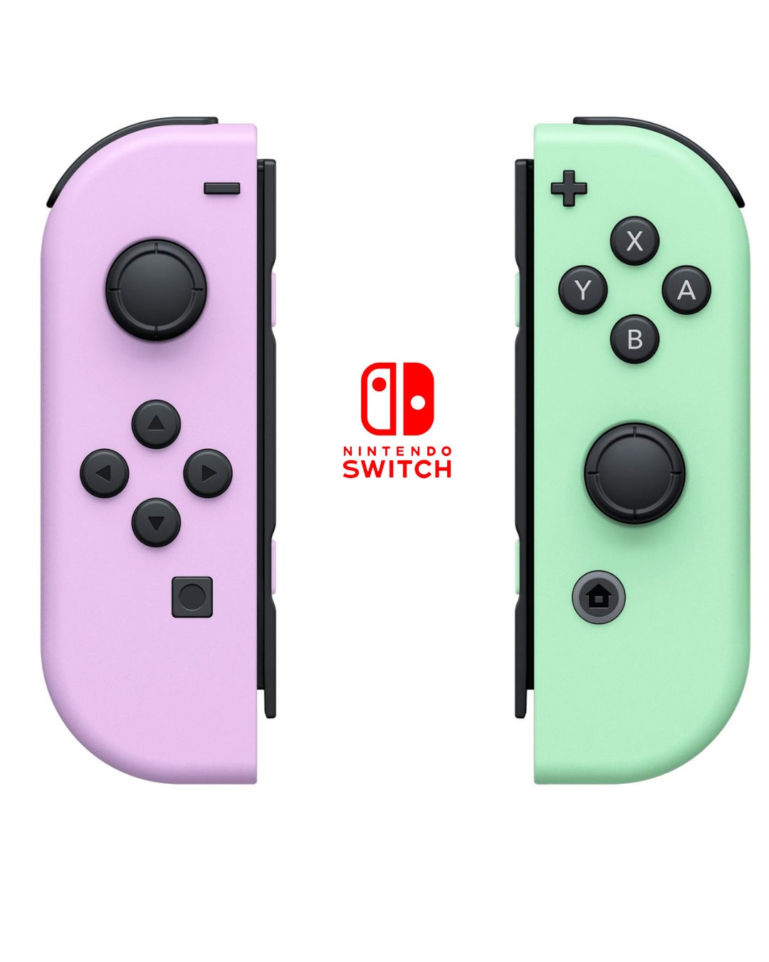 Official Nintendo Switch Joy Con Controllers Pair - Pastel Green & Pastel Purple