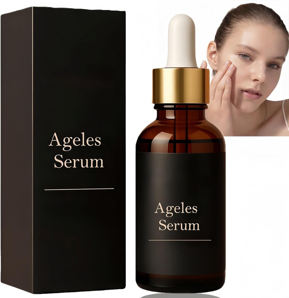 Korean Skincare Age/less Serum,Advanced Anti-Wrinkle Face Serum with Hyaluronic