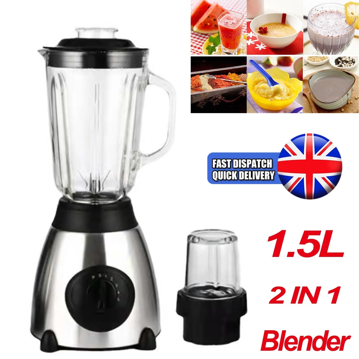 850W Blender Smoothie Maker Ice Crusher Mixer Milk Shake Fruit Juicer Vegetables