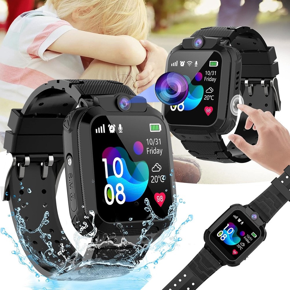 Kids Smart Watch Waterproof Call Voice Chat Game Camera Alarm Clock Chat LBS