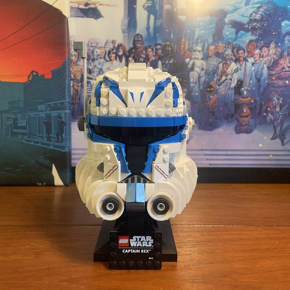 Lego Star Wars Captain Rex Helmet Set - Fully Built With No Instructions Or Box!