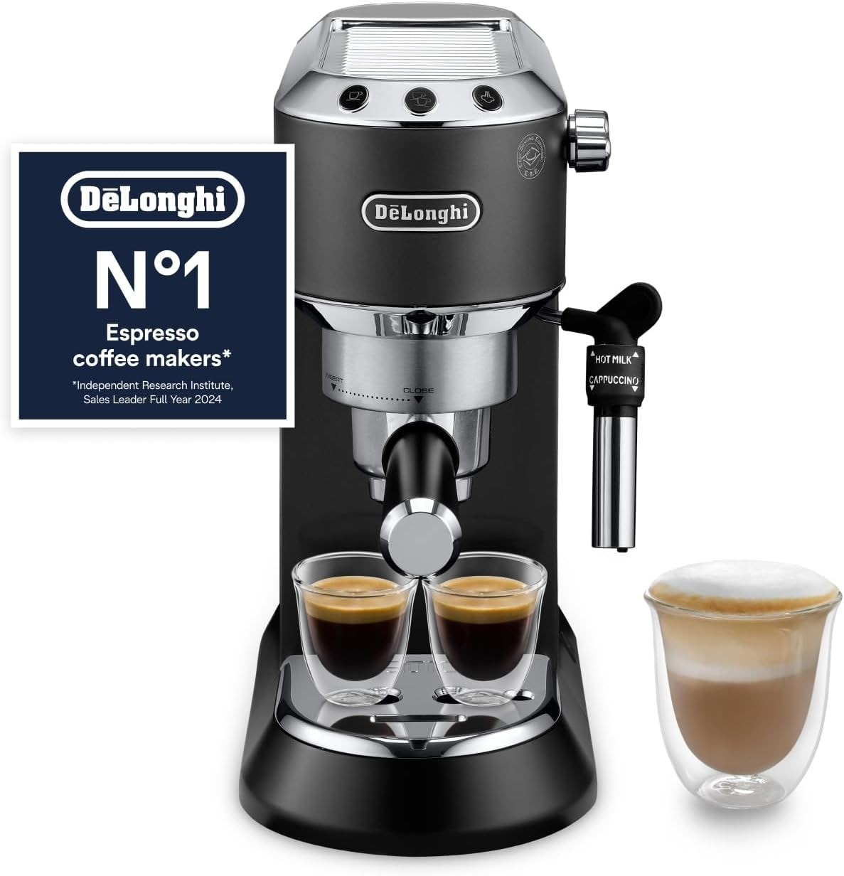 De’Longhi Dedica Style EC685.BK Espresso Coffee Machine Black 15 Bar Compact