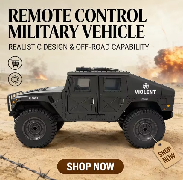 C8835 RC Car 1:16 4WD 2.4GHz Off Road Military Truck Toy Gift