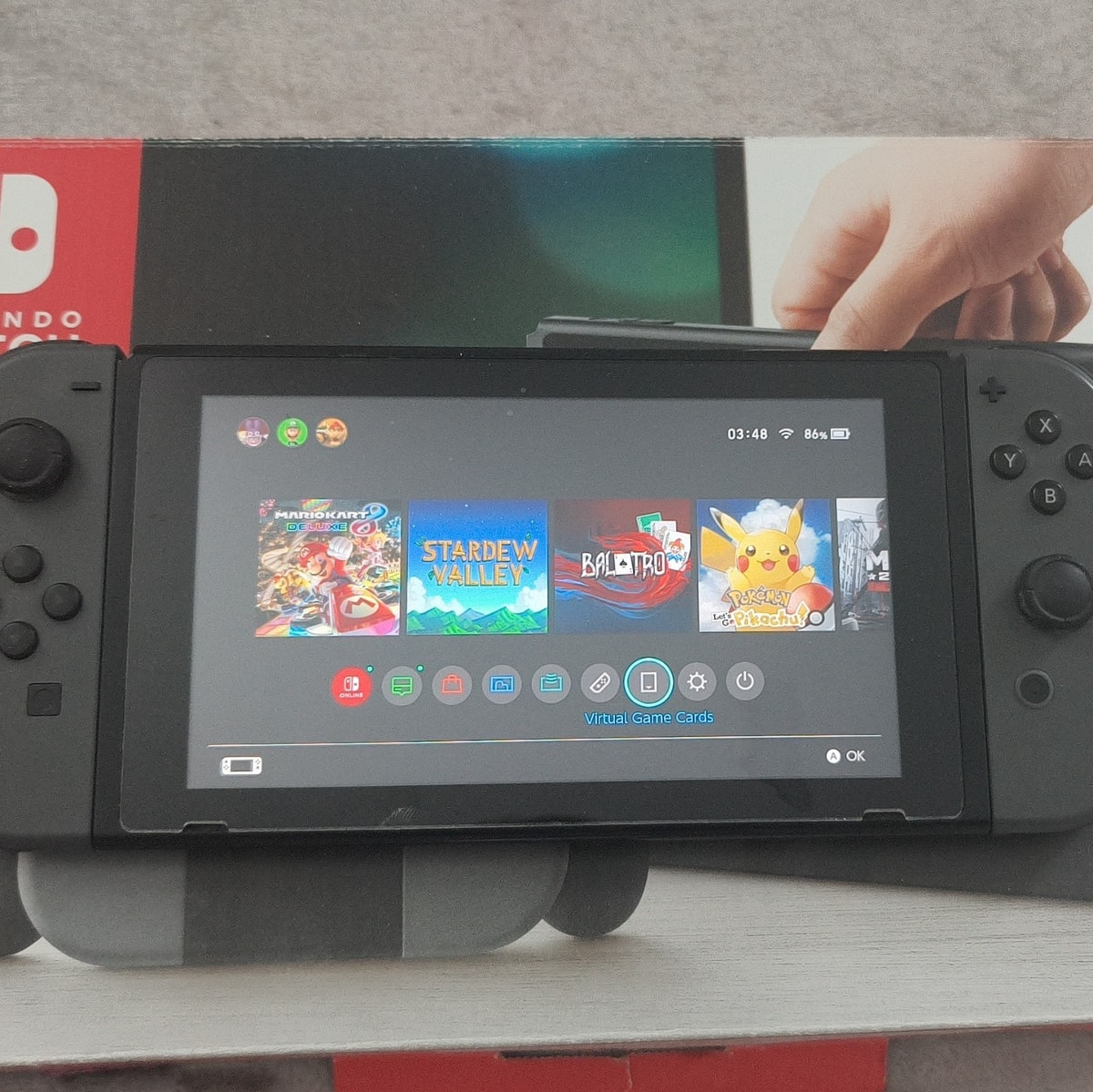 Nintendo Switch Handheld Console Grey Joy-Con 32Gb (No Charger)