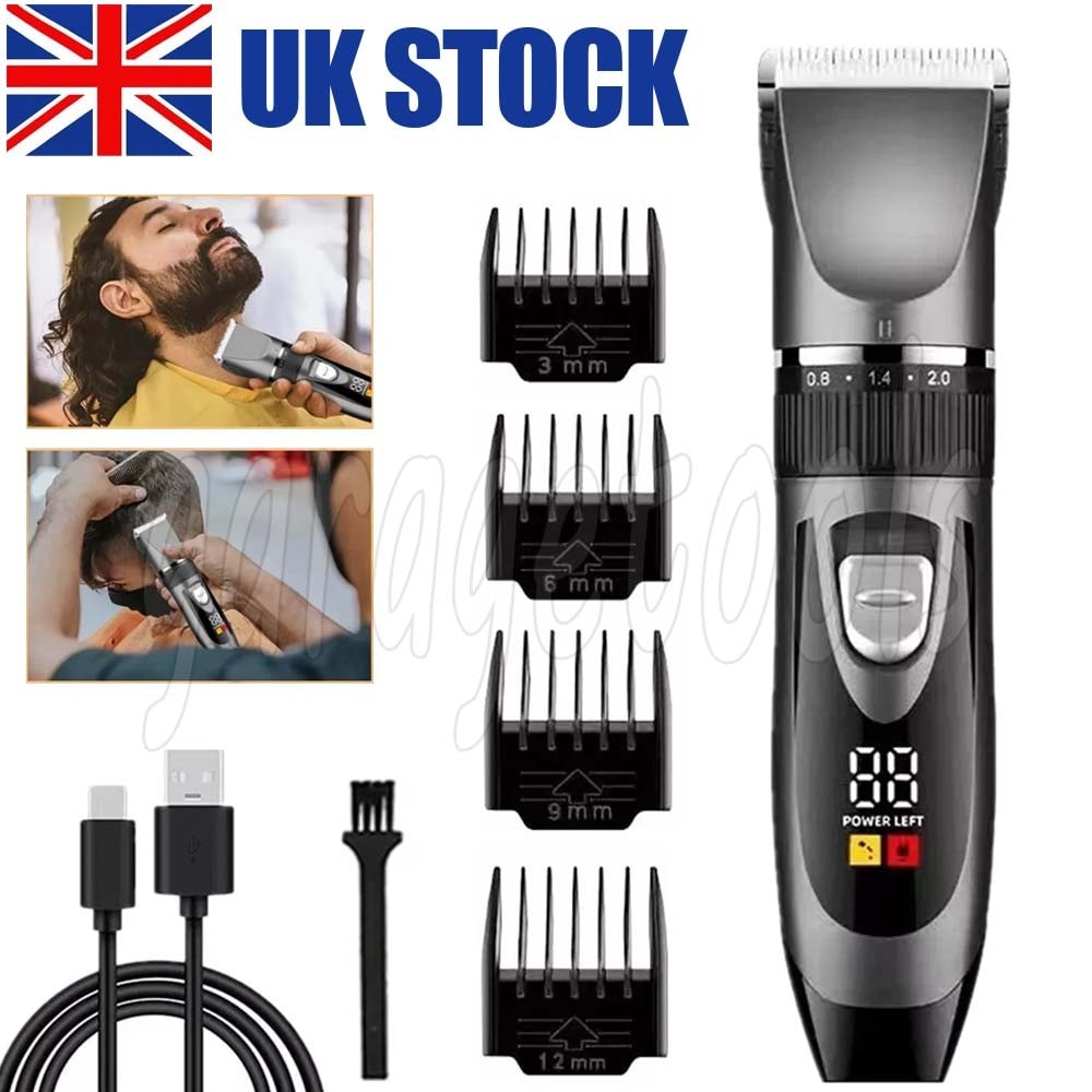 Cordless Hair Clippers For Men Rechargeable Beard Trimmer Shaver Electric