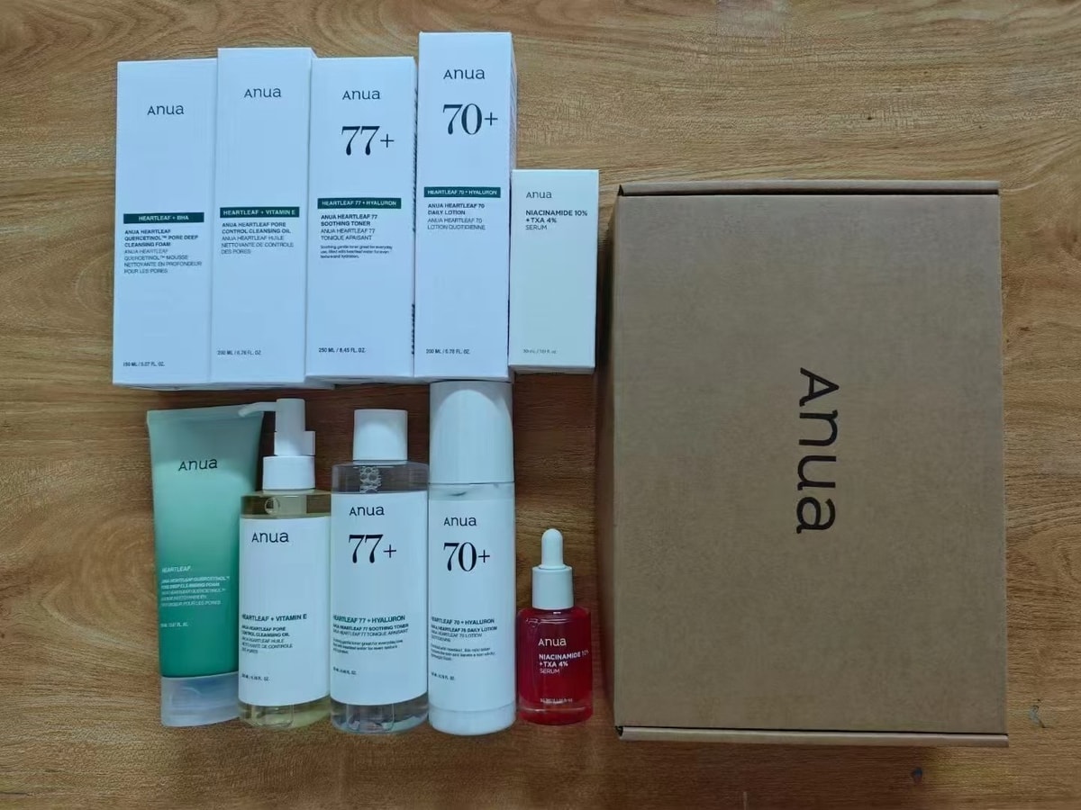 5pcs Set- Niacinamide 10% TXA 4% Serum Heartleaf Toner cream Cleansing oil