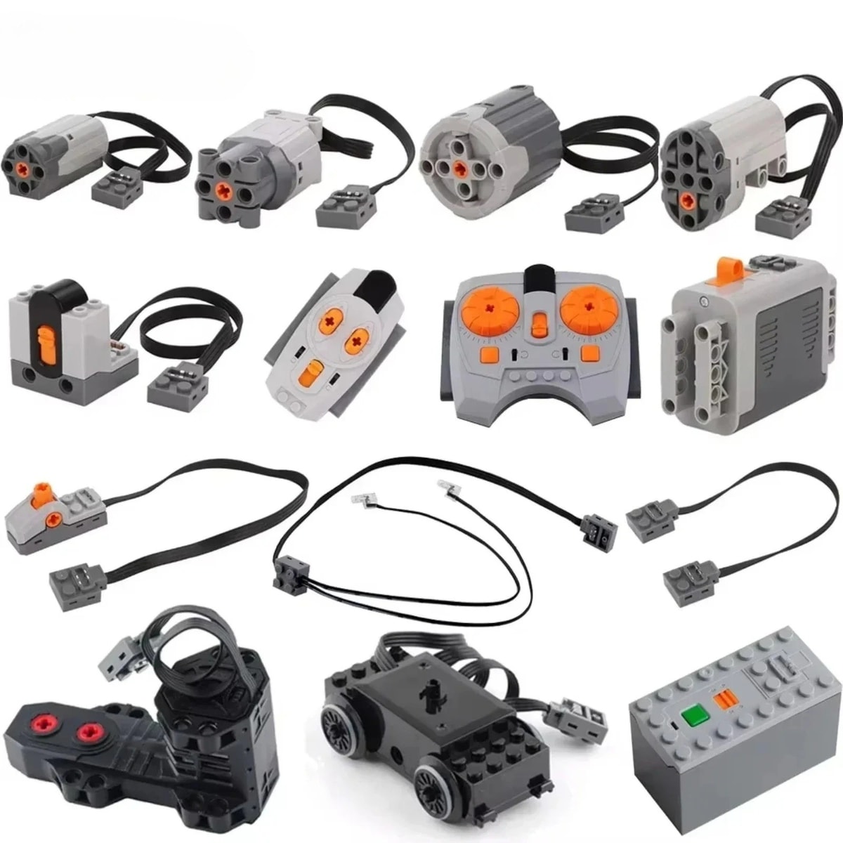 DIY Power Functions Parts Servo Motor IR Remote Receiver Battery Case for Lego