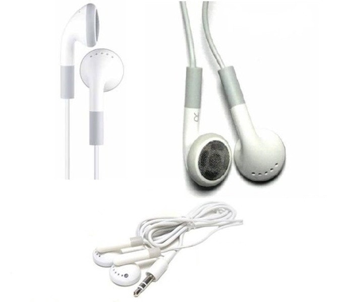 White Earphones Headphones Wired for iPhone, iPad, Android, Computer 3.5mm Jack