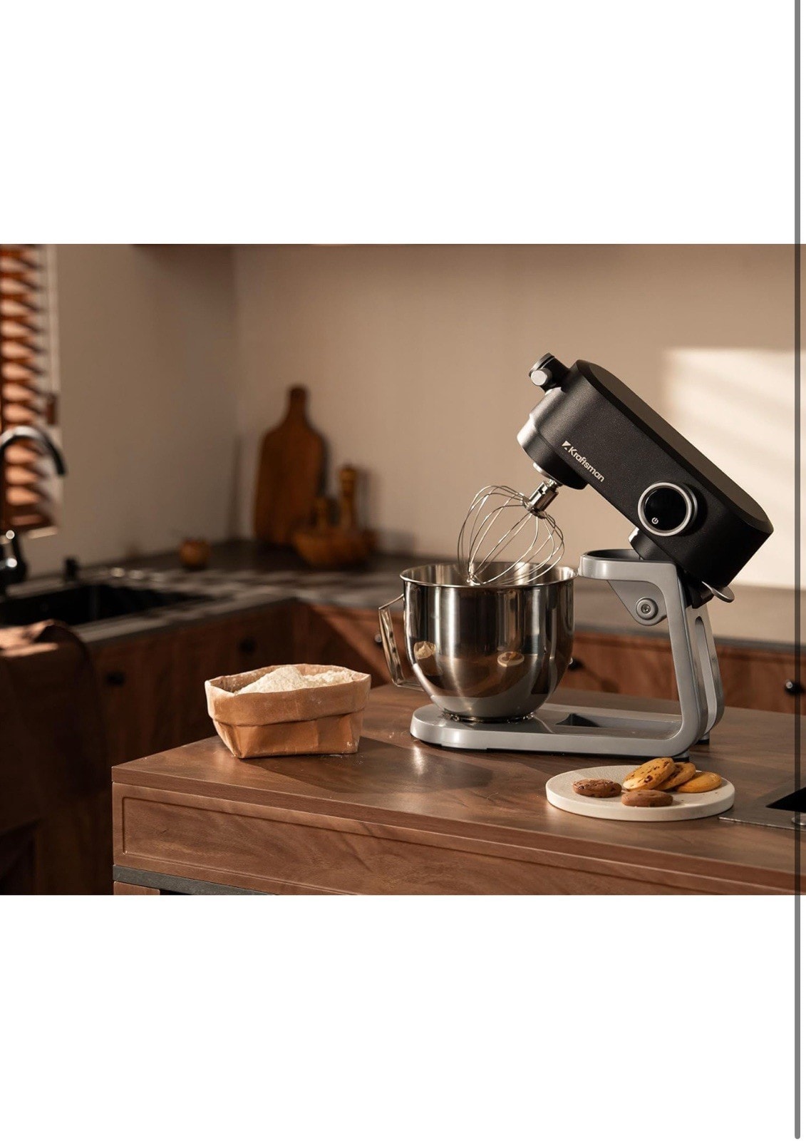 KRAFTSMAN Full Metal Stand Mixer, 5L Kitchen Food Mixer for Baking (Black)