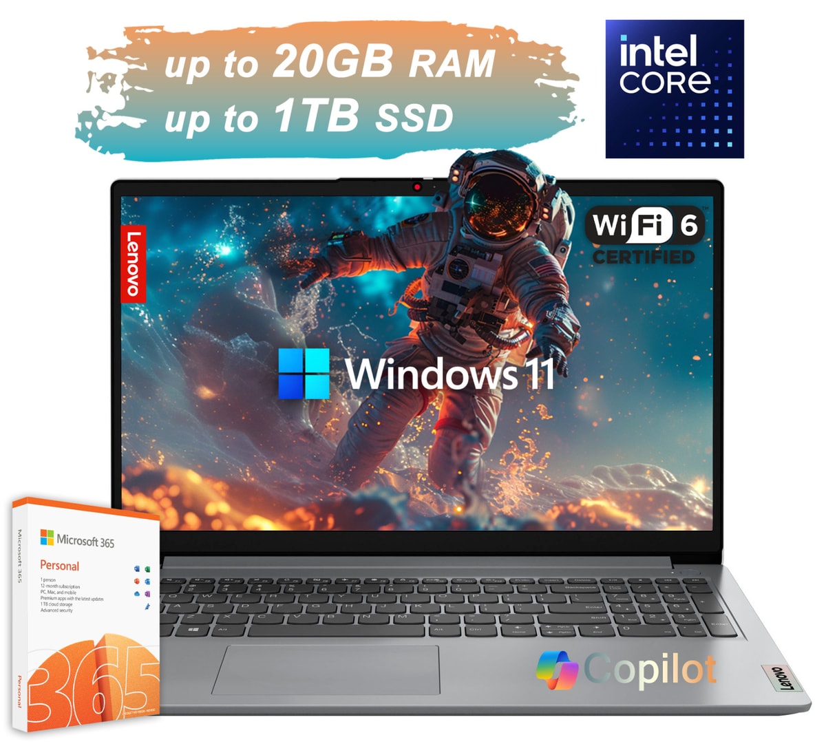 2026 Lenovo IdeaPad Laptop Notebook 15.6" Intel Processor Up to 20GB RAM 1TB SSD