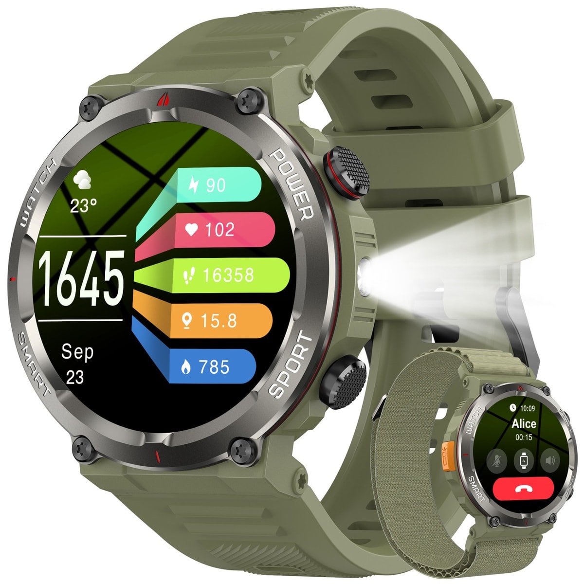 Blackview Military Smart Watch for Men (Answer/Make Calls) 1.45" Fitness Tracker