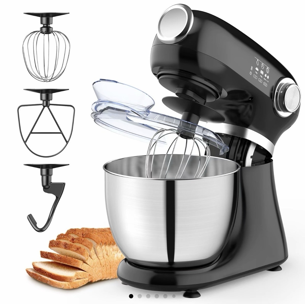 COWSAR 5L Stand Mixer 12 Speed Electric Kitchen Mixer w/ Dough Hook & Whisk
