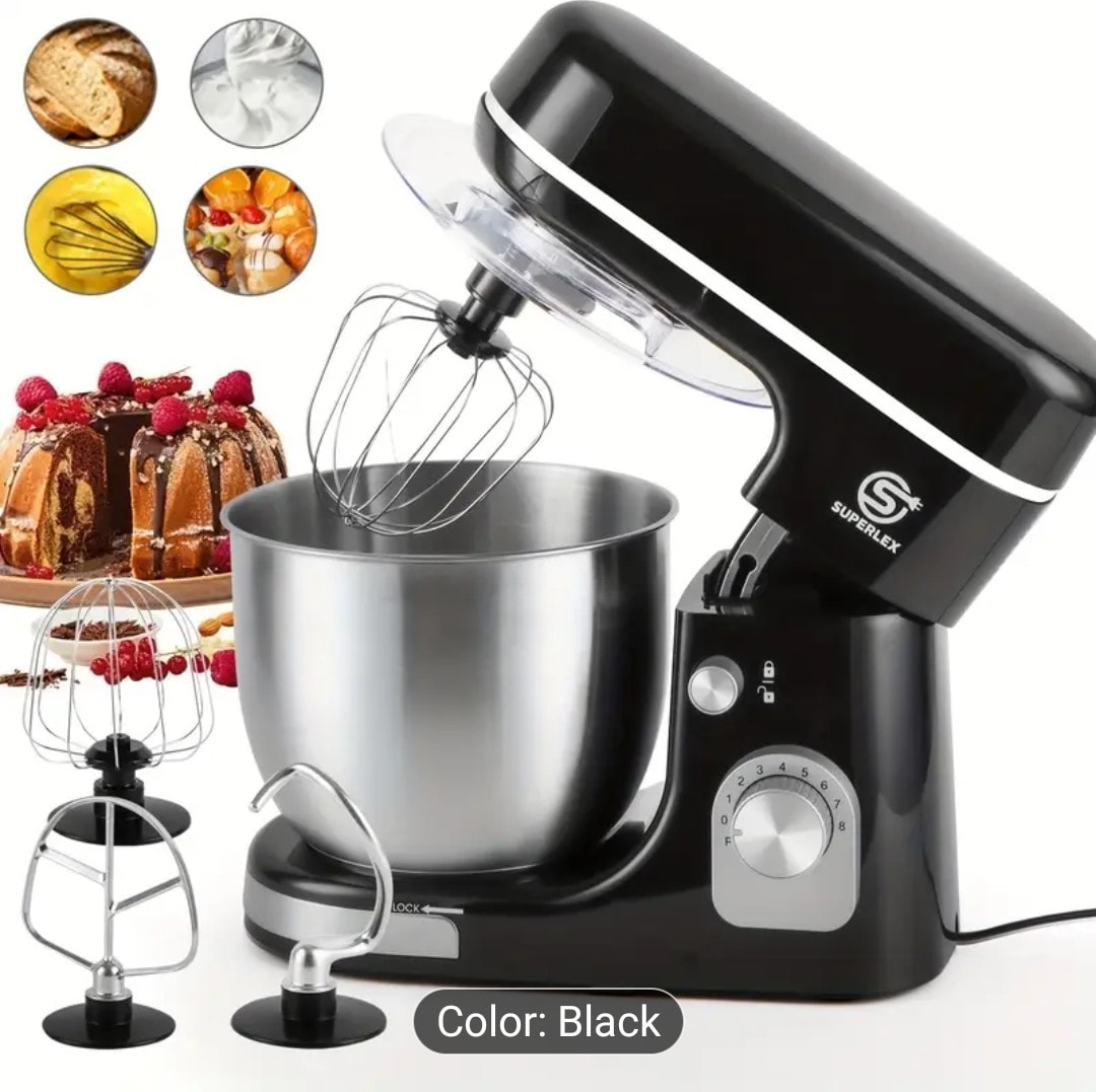 5L Kitchen Stand Mixer 8 Level Speed, 1300W, Stainless Steel Bowl
