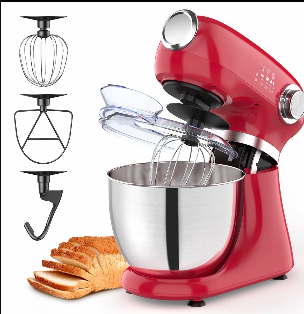 COWSAR Stand Mixer 12-Speed 5L Electric Large Kitchen Mixer with Dough Hook Whis