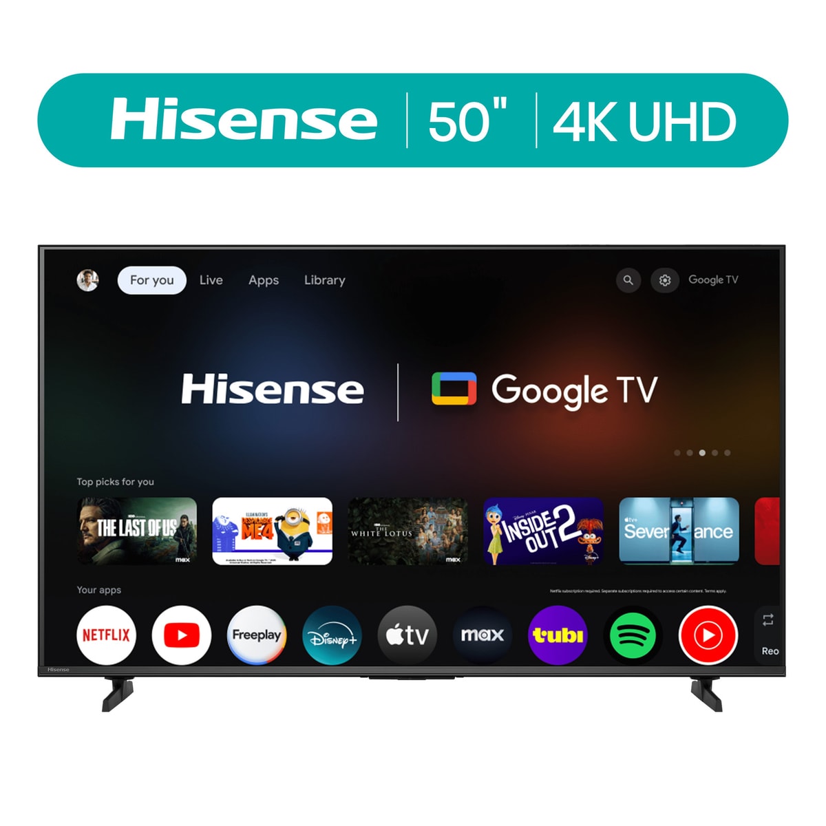 50-Inch Class H5 Series 4K UHD HDR Google Smart TV (50H5BG, 2025 Model) - Dolby