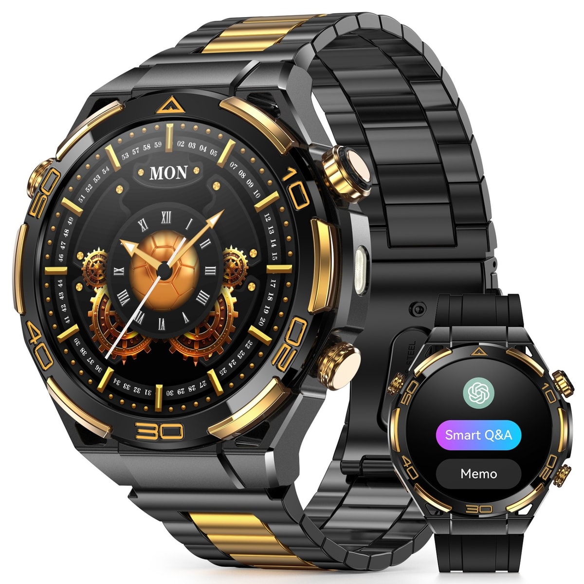 Blackview Men Tactical Smart Watch W90PRO With GPS 900mAh 20-Day Battery Life US