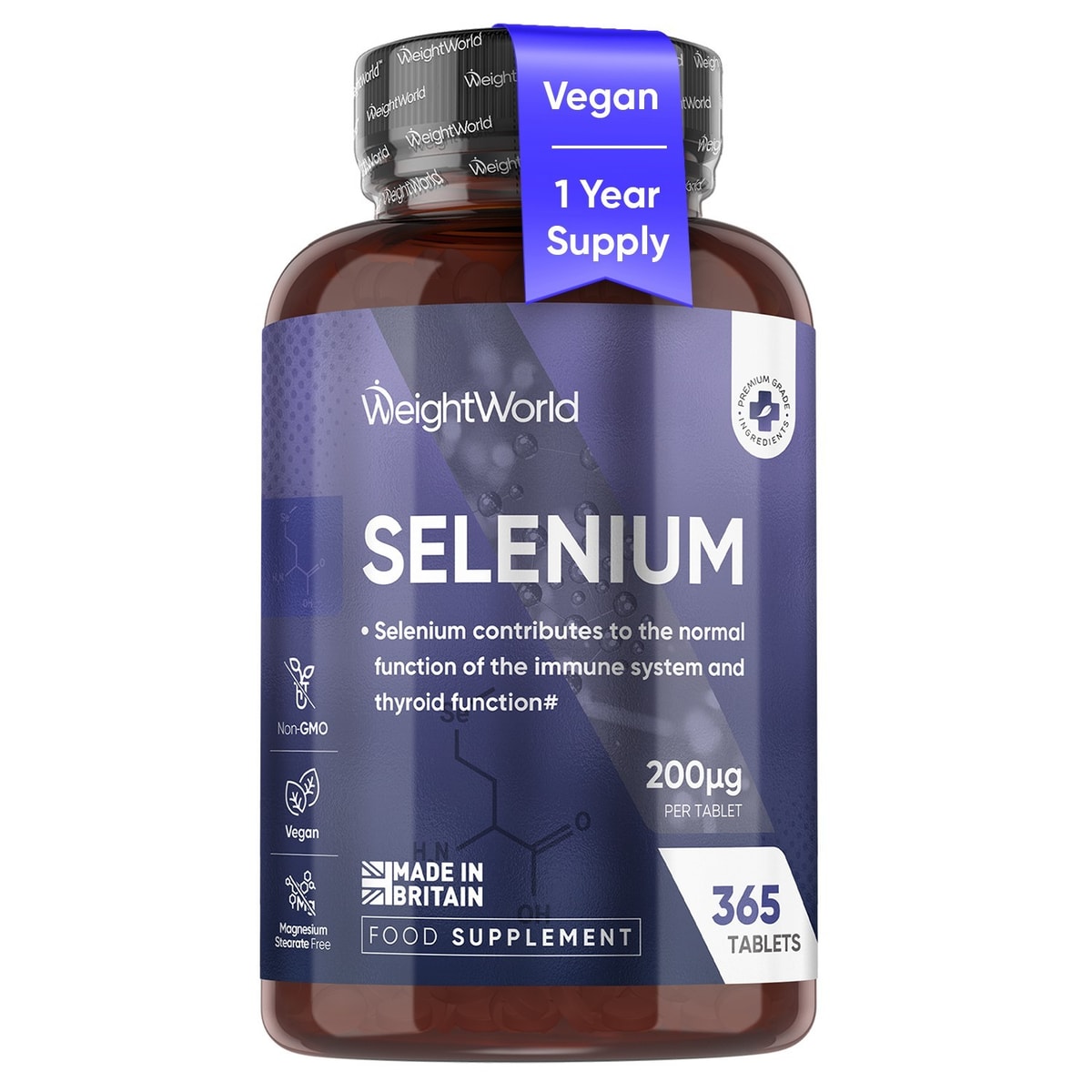 Selenium Supplements | 200mcg | 365 Tablets | 1 Year Supply