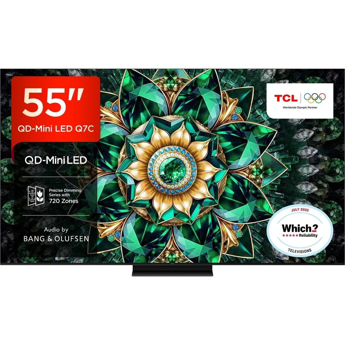 TCL 55Q7C-UK 55 Inch MiniLED 4K Ultra HD Smart TV Bluetooth WiFi