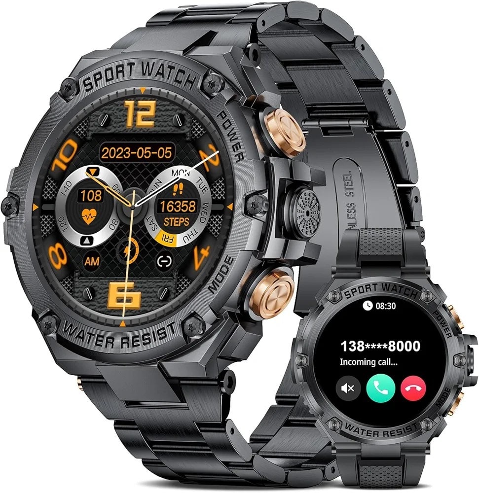 LIGE Smart Watch with Heart Rate, 24 Hours Blood Pressure, Waterproof Smartwatch