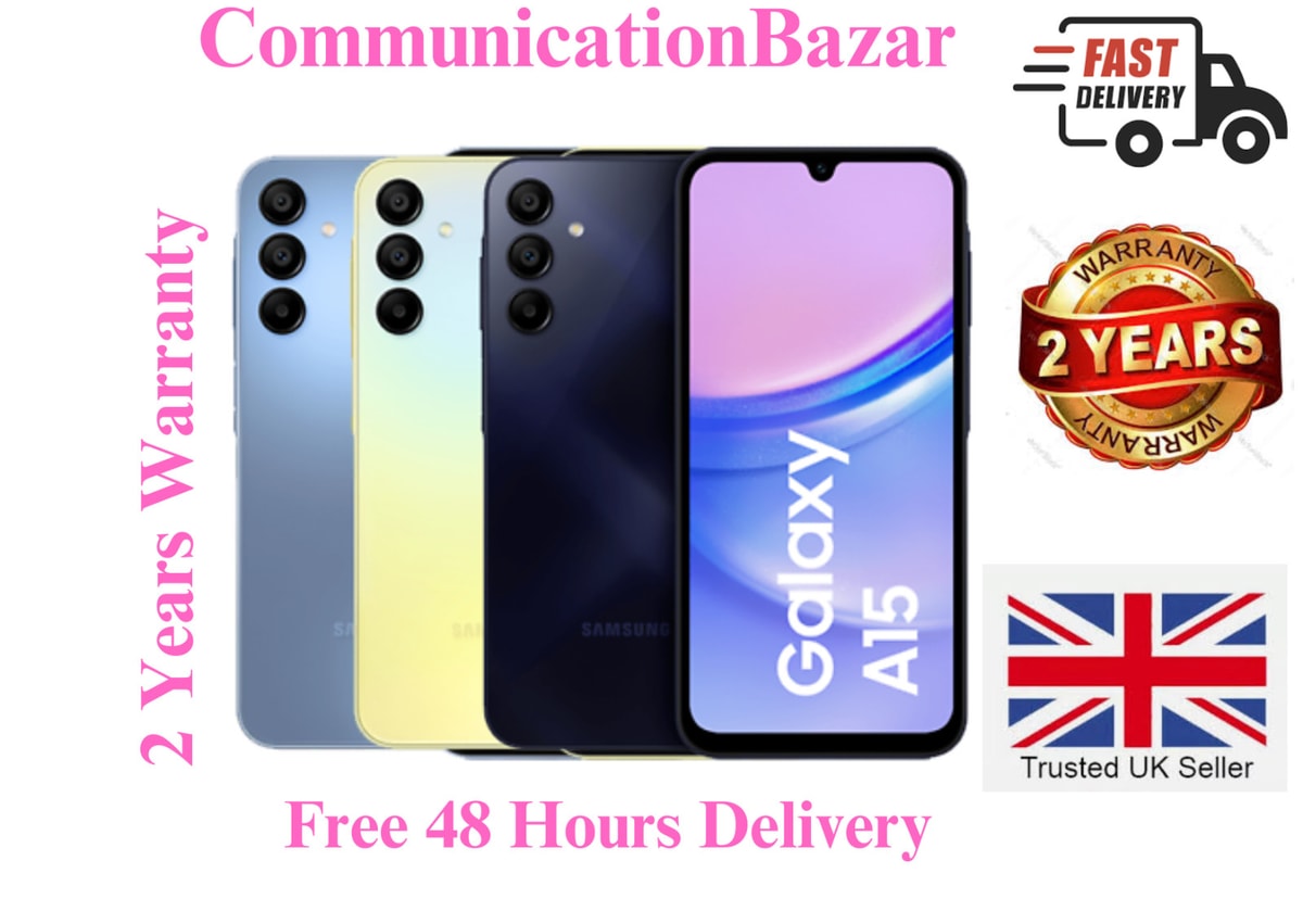 New Samsung Galaxy A15 4G/5G 128GB/256GB D/S Unlocked all Colours with NFC