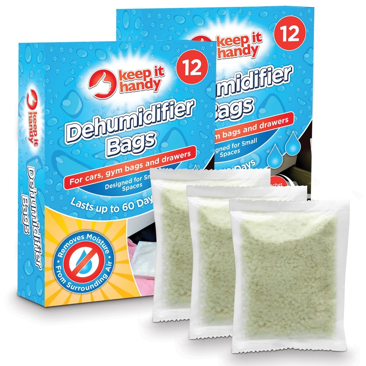 12–48 Small Space Dehumidifier Bags Wardrobe Sachets Damp Mould Moisture Drawers