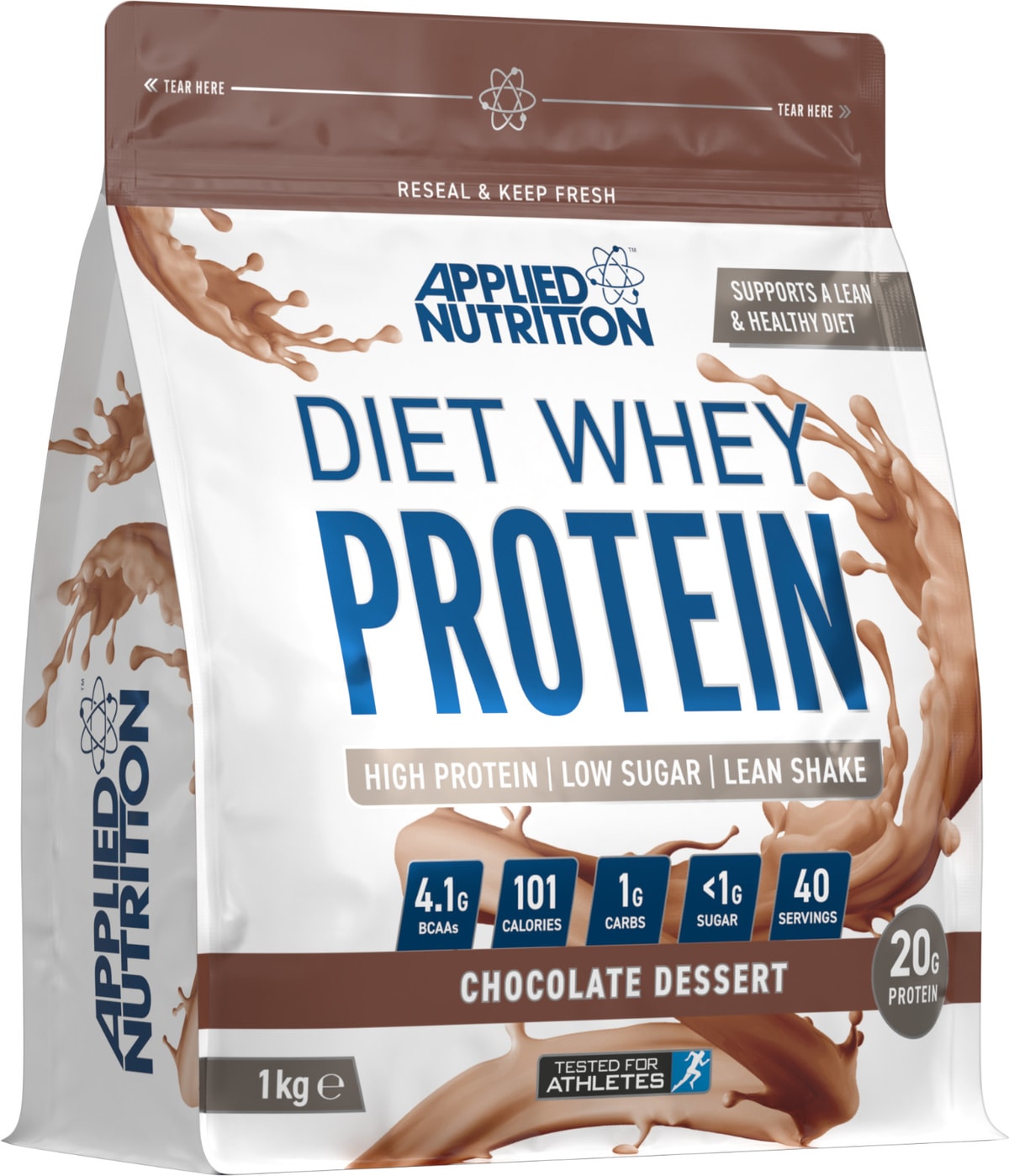 Diet Whey Protein Powder Low Carb & Sugar CLA L-Carnitine Green Tea 40 Servings