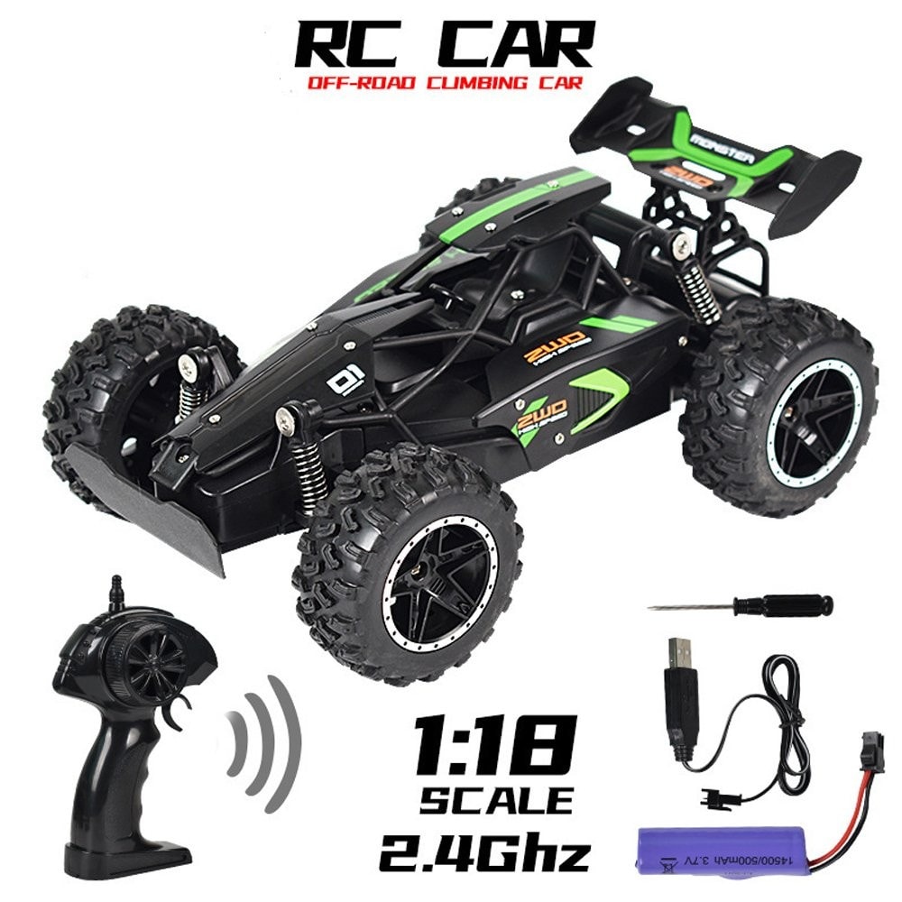RC Car 1:18 2WD Off-Road Racing Remote Control Off-Road Car Toy 2.4GHz Kids Gift