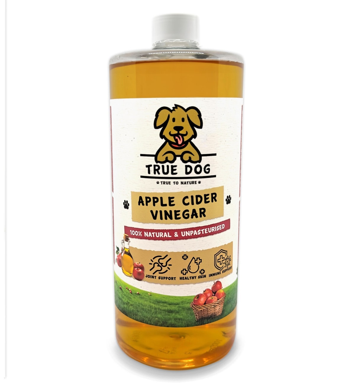 Apple Cider Vinegar for Dogs 1ltr - Unpasturised, Natural Dog Supplement