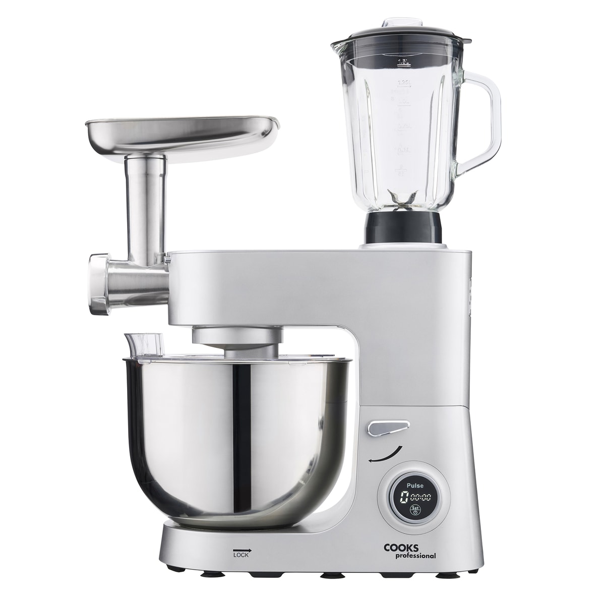 Stand Mixer 8 Speed 8 Litre Mixing Bowl 1800W Food Baking Kitchen Tool Silver