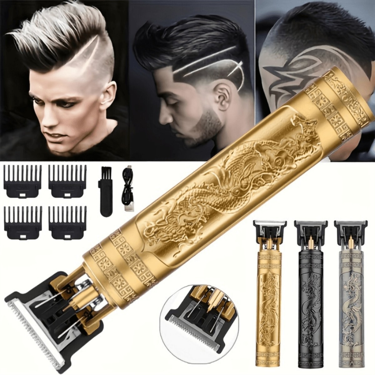 Professional Cordless Mens Hair Clippers Trimmer Machine Beard Electric Shaver